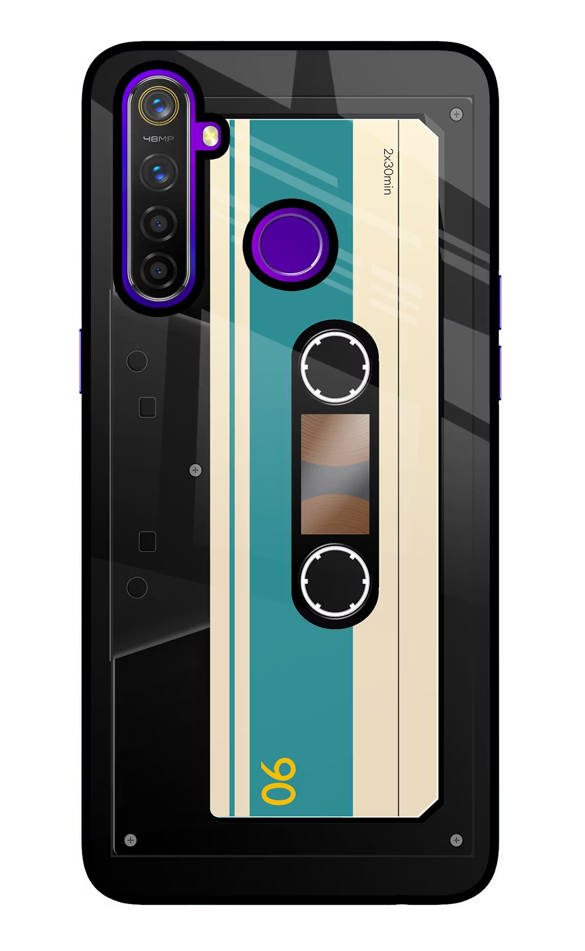 Cassette Realme 5 Pro Glass Case Back Cover by Casekaro