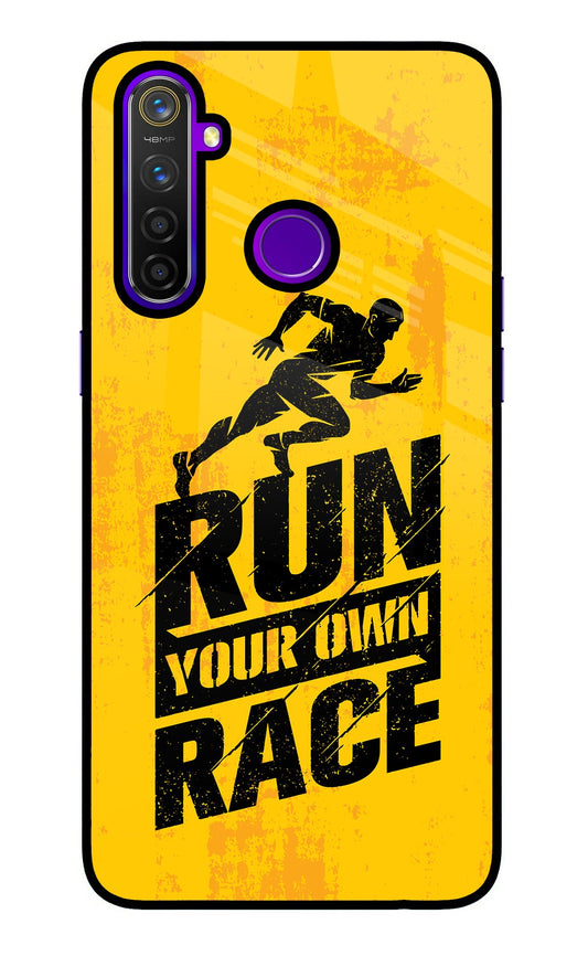 Run Your Own Race Realme 5 Pro Glass Case