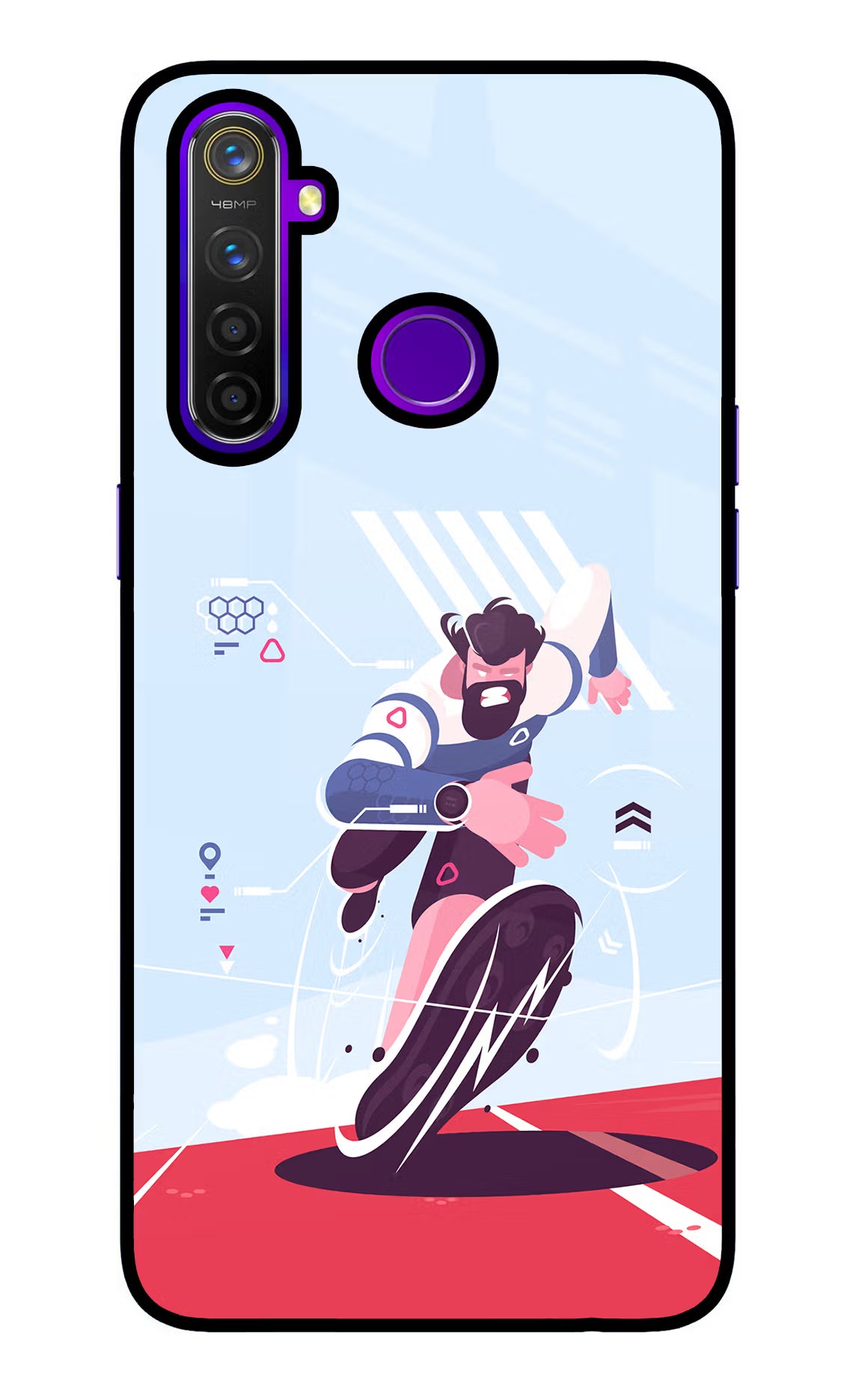 Run Pro Realme 5 Pro Glass Case Back Cover by Casekaro