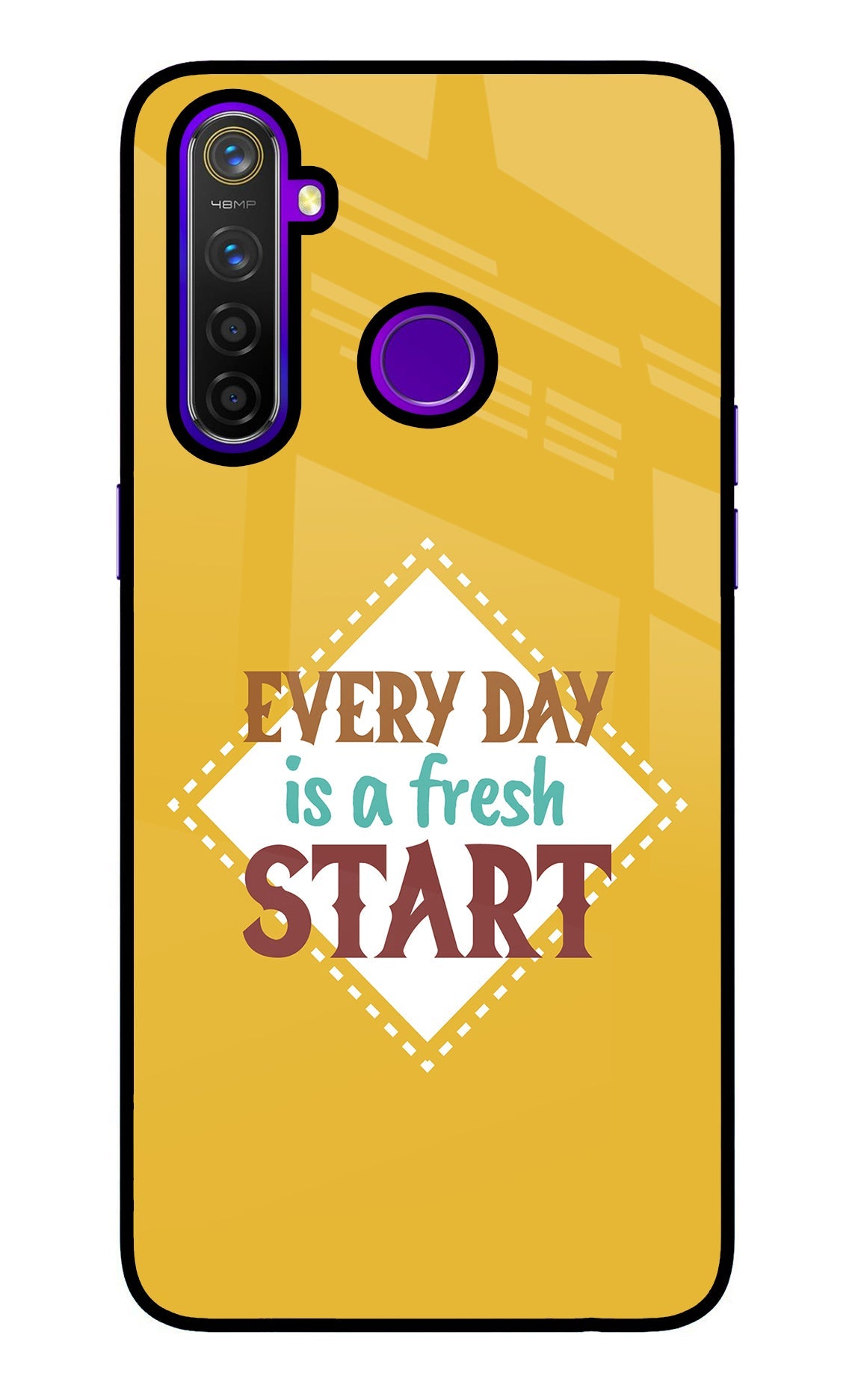 Every day is a Fresh Start Realme 5 Pro Glass Case