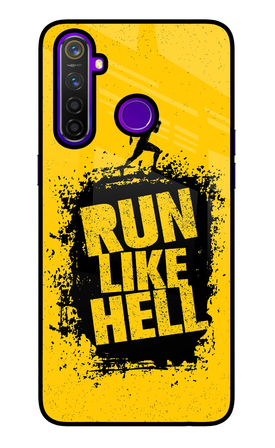 Run Like Hell Realme 5 Pro Glass Case