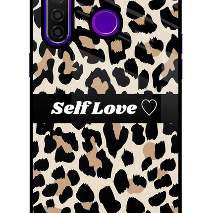 Leopard Print Self Love Realme 5 Pro Glass Case