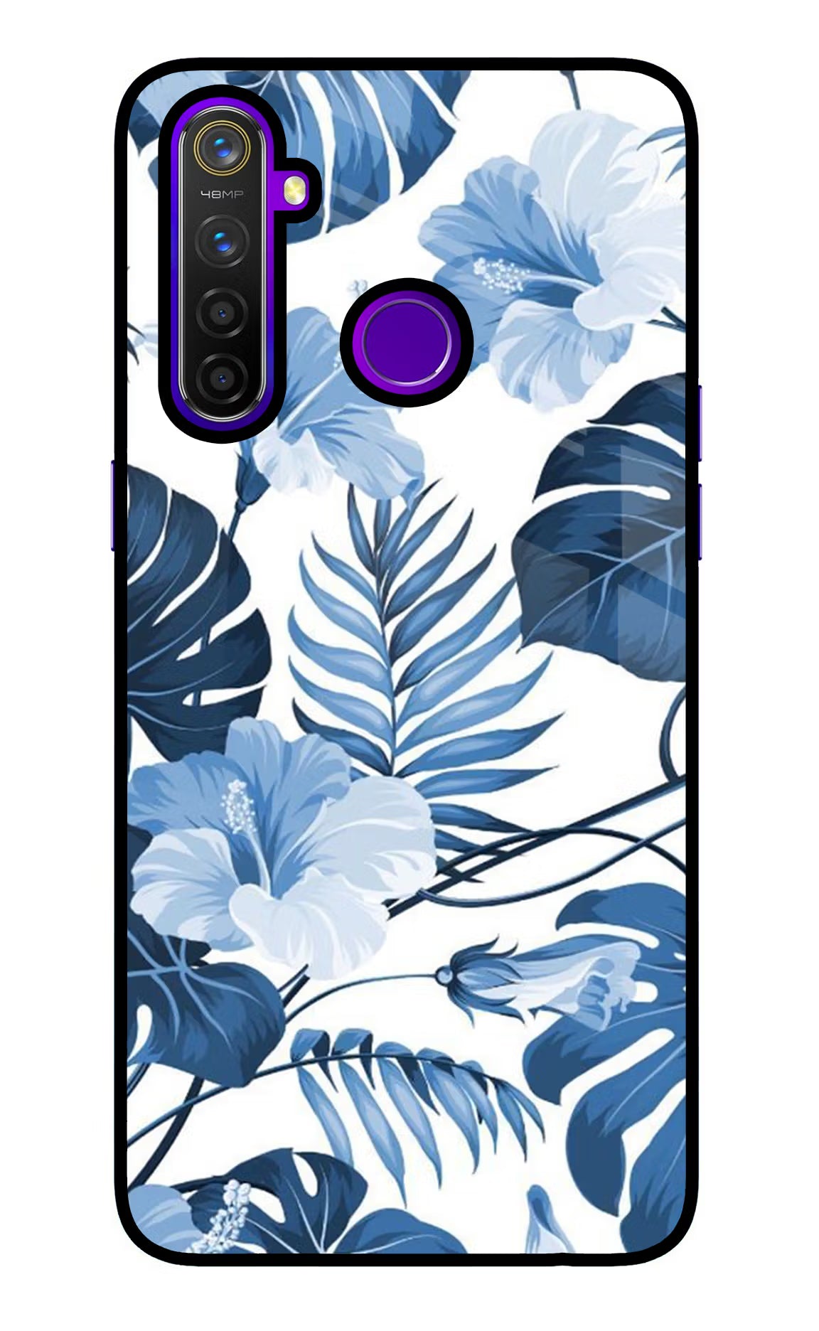 Fabric Art Realme 5 Pro Glass Case Back Cover by Casekaro