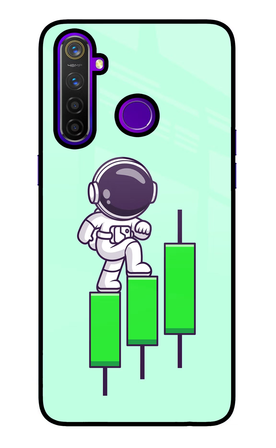 Astronaut Trader Realme 5 Pro Glass Case