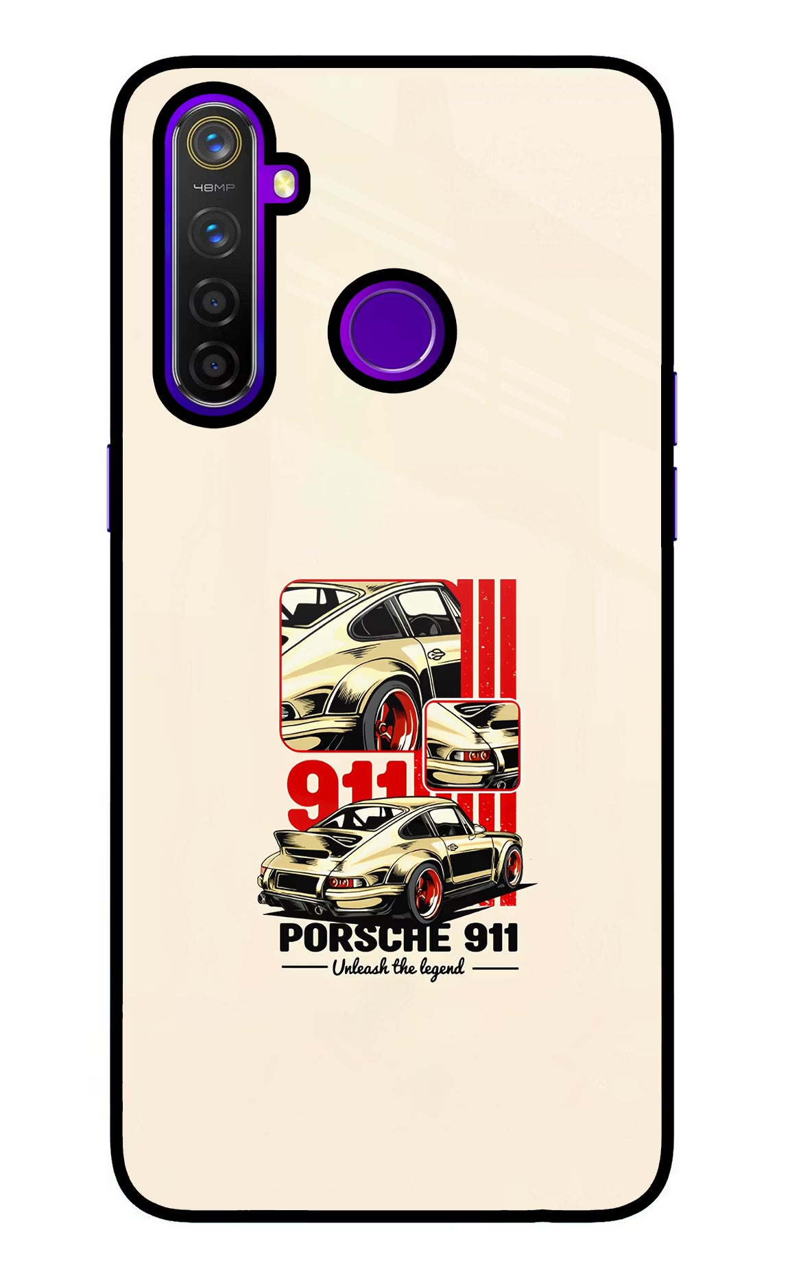 Classic Porsche 911 Realme 5 Pro Glass Case