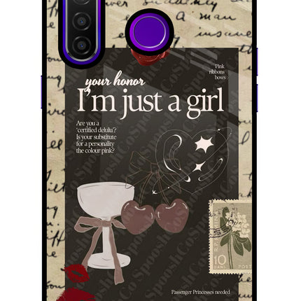 I am just a girl Realme 5 Pro Glass Case