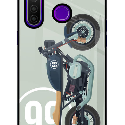 Classic Cafe Racer 99 Realme 5 Pro Glass Case Back Cover by Casekaro