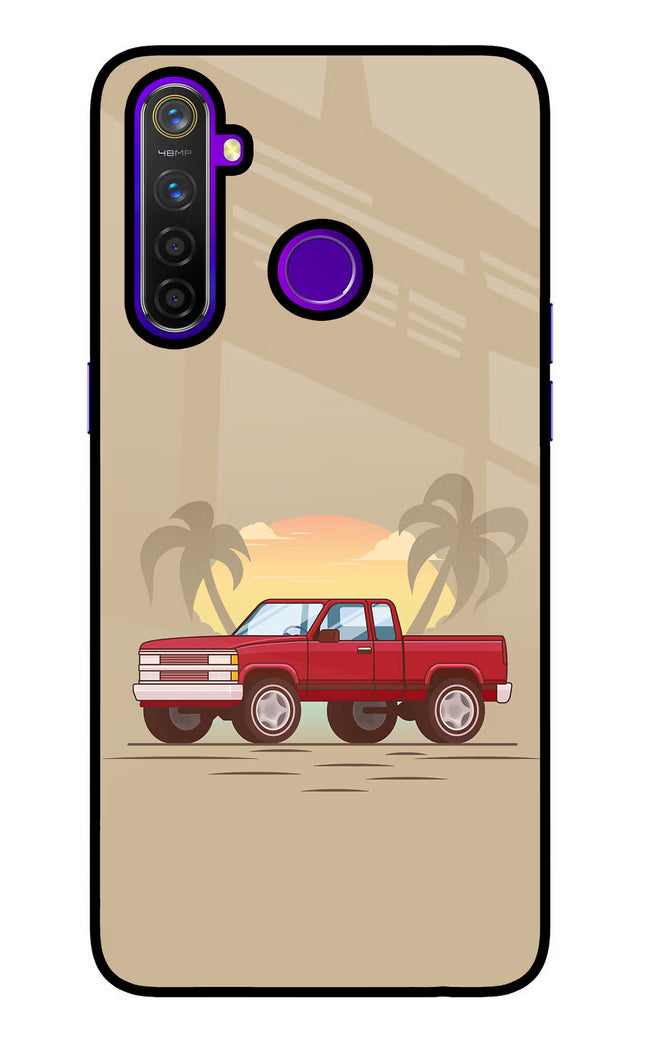 Desert Classic Drive Realme 5 Pro Glass Case