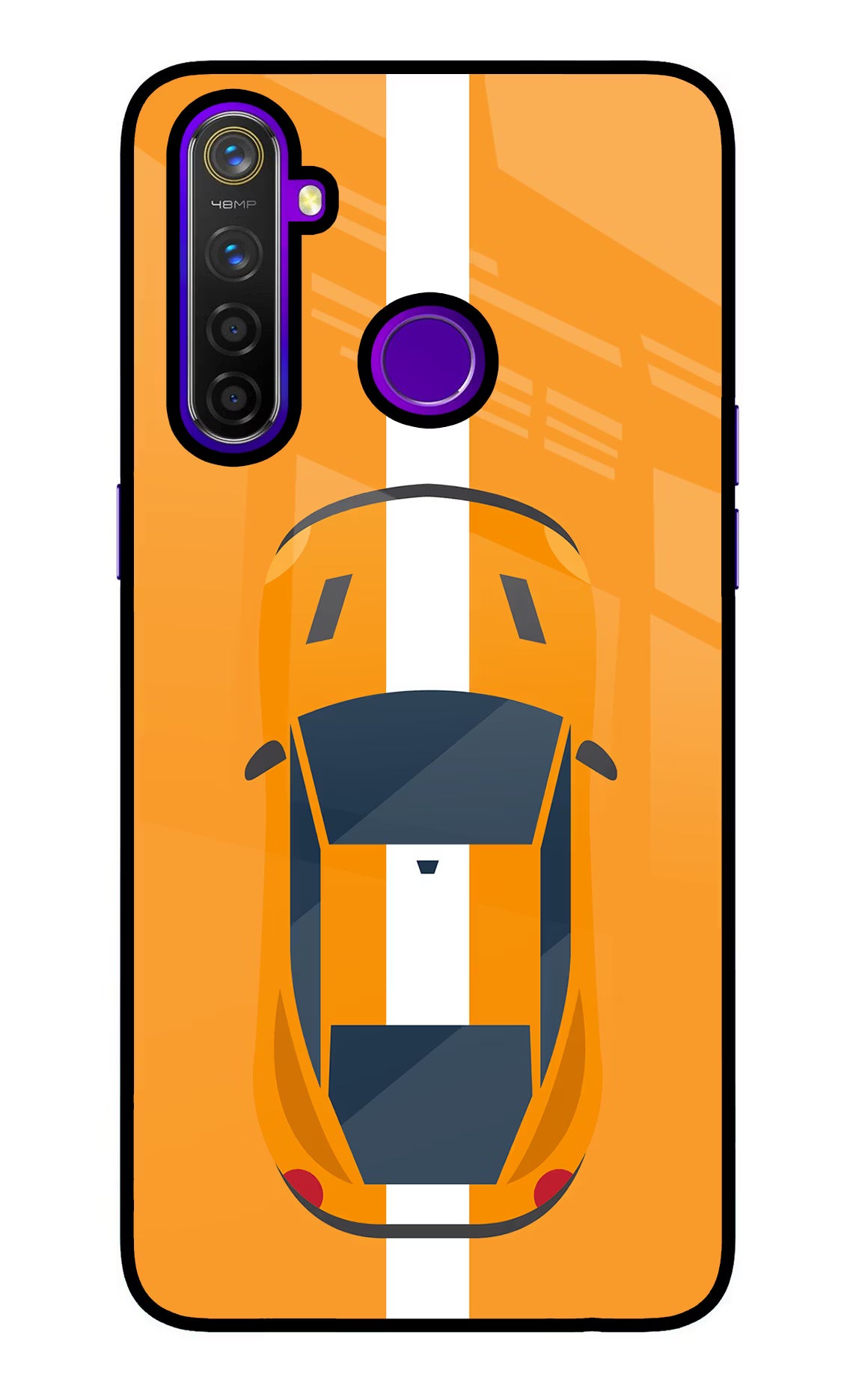 Highway Pursuit Realme 5 Pro Glass Case Back Cover by Casekaro