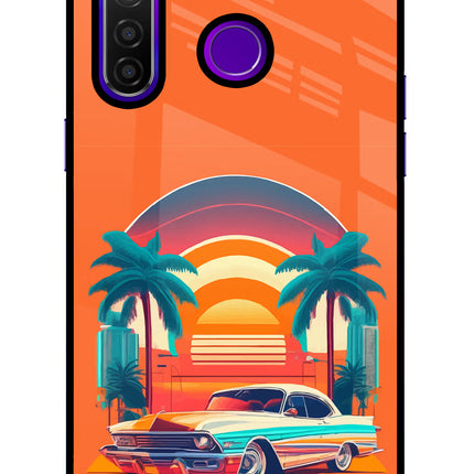 Palm Drive 80s Realme 5 Pro Glass Case