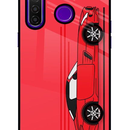 Red Velocity Realme 5 Pro Glass Case