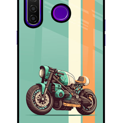 Striped Moto Drift Realme 5 Pro Glass Case