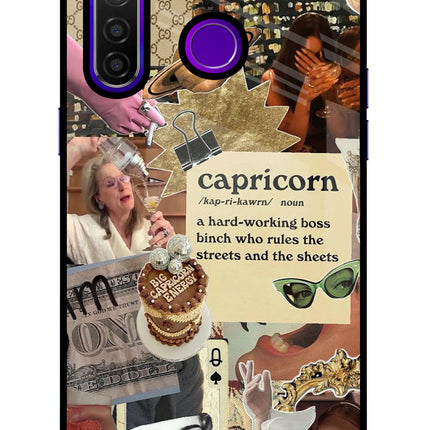 Capricorn Zodiac Realme 5 Pro Glass Case