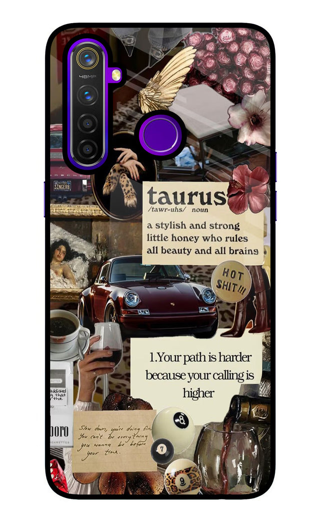 Taurus Zodiac Realme 5 Pro Glass Case