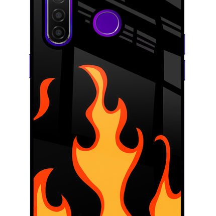 Fired Up – Black Realme 5 Pro Glass Case