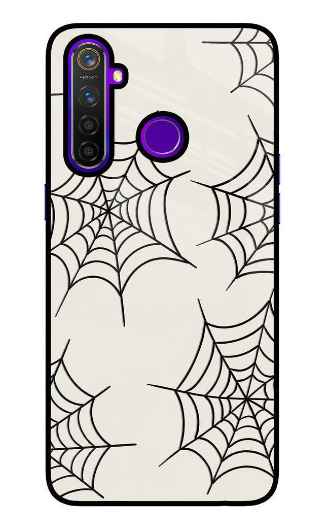 Spider Web Realme 5 Pro Glass Case