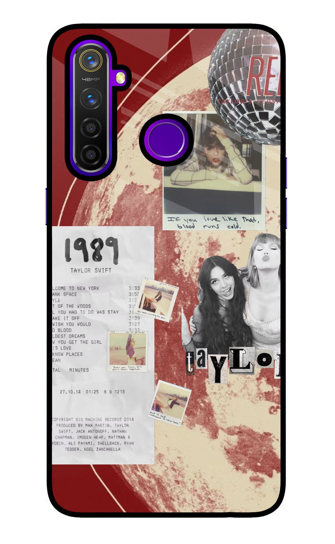 Taylor Swift Realme 5 Pro Glass Case
