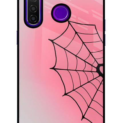 Pink Web Realme 5 Pro Glass Case