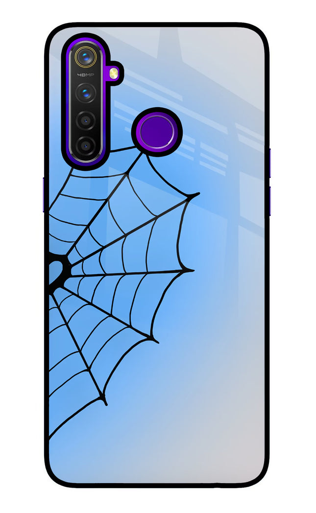 Blue Web Realme 5 Pro Glass Case