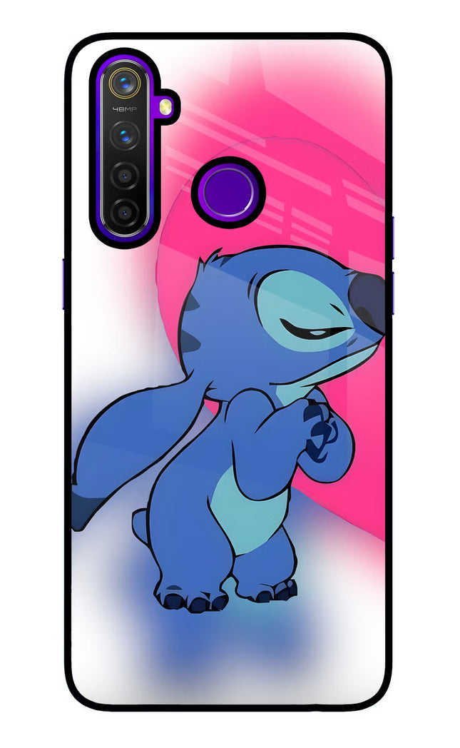 Stitch Hug Realme 5 Pro Glass Case