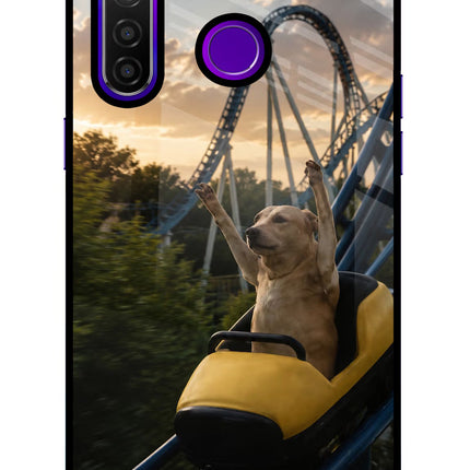 Rollercoaster Dog Realme 5 Pro Glass Case