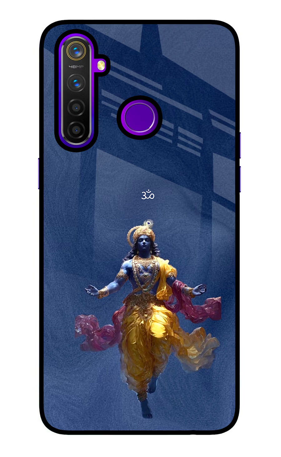 Cosmic Krishna Realme 5 Pro Back Cover, Glass case