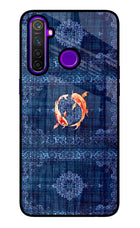 Koi Blue Realme 5 Pro Glass Case