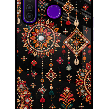 Boho Noir Realme 5 Pro Glass Case Back Cover by Casekaro