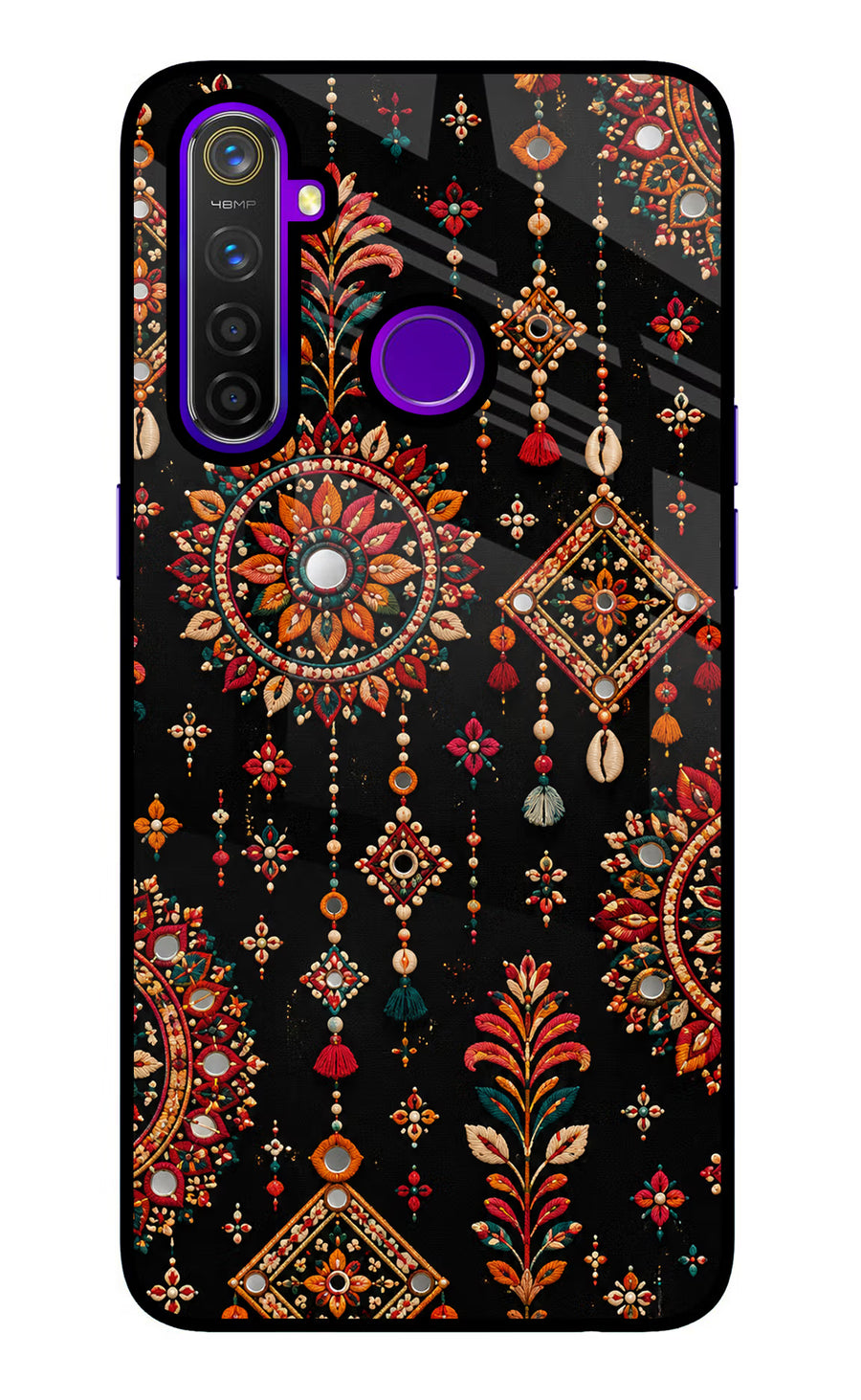Boho Noir Realme 5 Pro Back Cover, Glass case