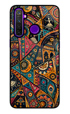 Folk Print Realme 5 Pro Glass Case