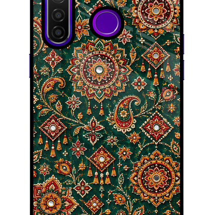 Green Pataka Realme 5 Pro Glass Case