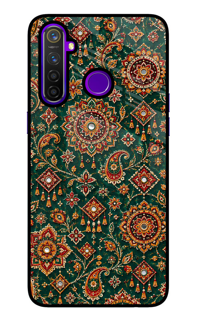 Green Pataka Realme 5 Pro Glass Case