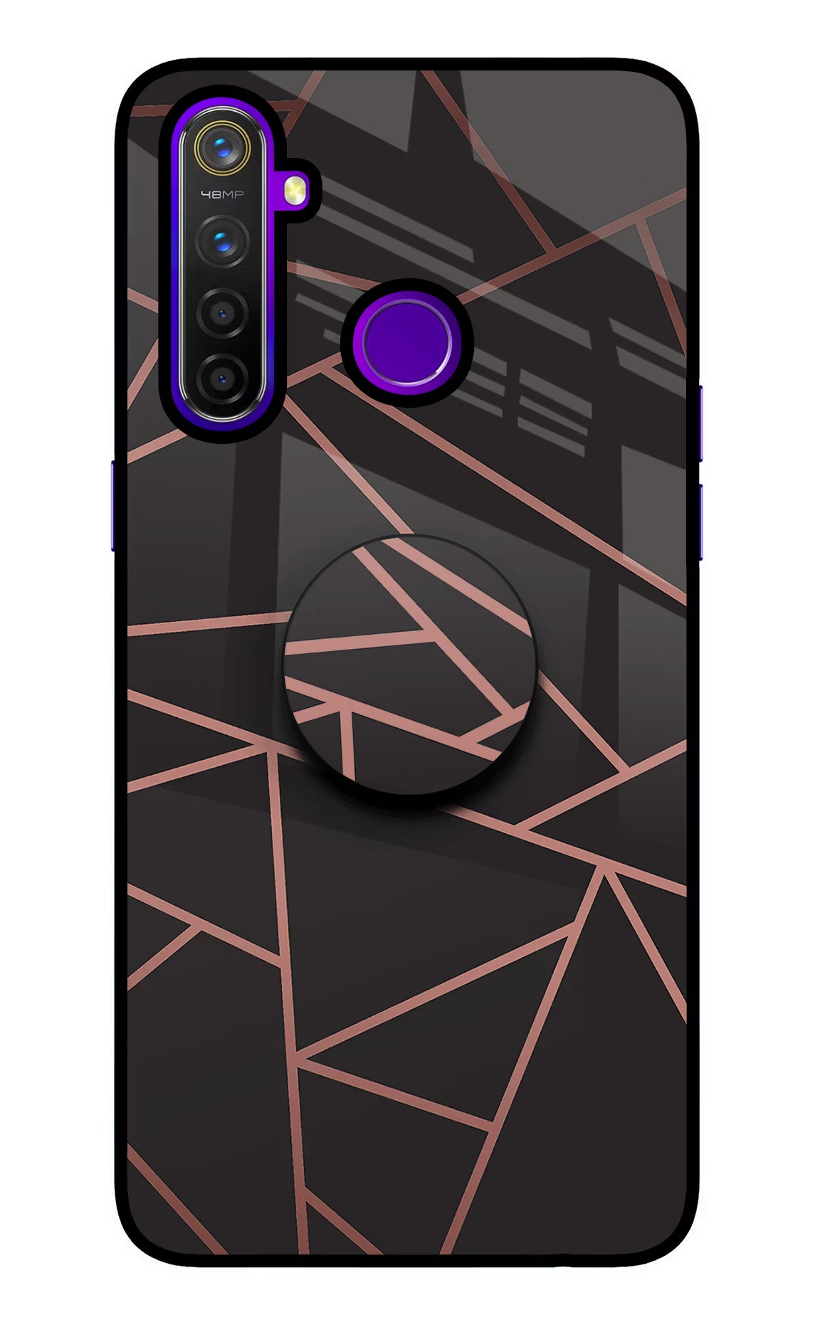 Geometric Pattern Realme 5 Pro Glass Case