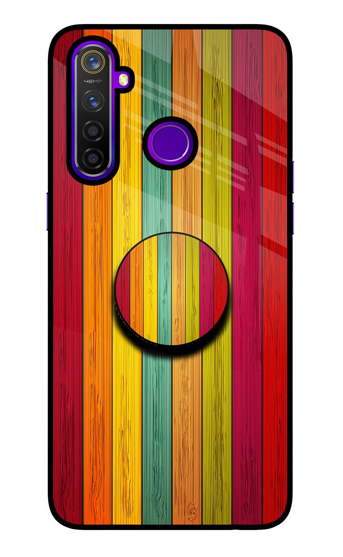 Multicolor Wooden Realme 5 Pro Pop Case