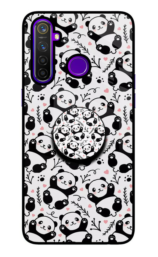 Cute Panda Realme 5 Pro Glass Case