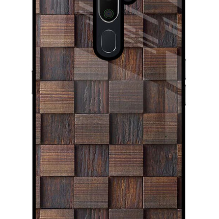 Wooden Cube Design Oppo A5 2020/A9 2020 Glass Case Back Cover by Casekaro