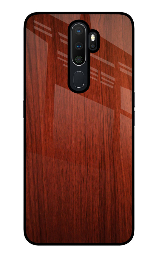 Wooden Plain Pattern Oppo A5 2020/A9 2020 Glass Case