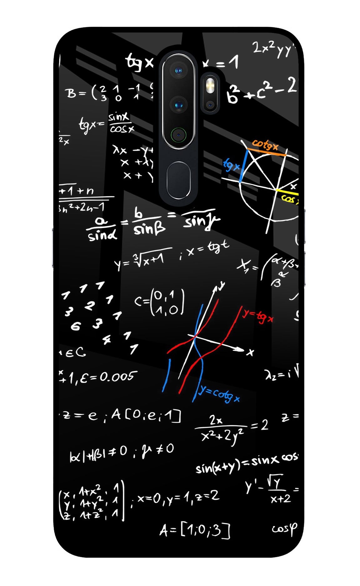 Mathematics Formula Oppo A5 2020/A9 2020 Glass Case