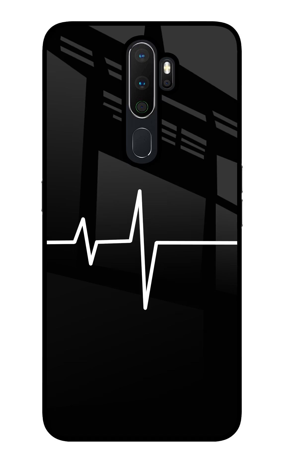 Heart Beats Oppo A5 2020/A9 2020 Glass Case Back Cover by Casekaro
