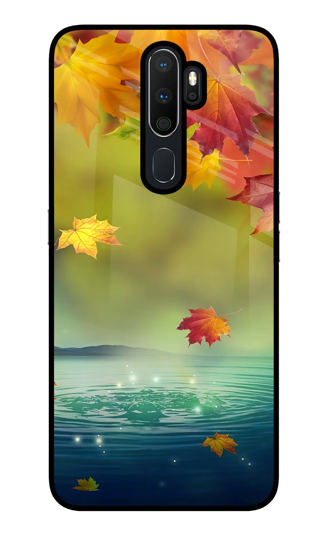 Flowers Oppo A5 2020/A9 2020 Glass Case Back Cover by Casekaro