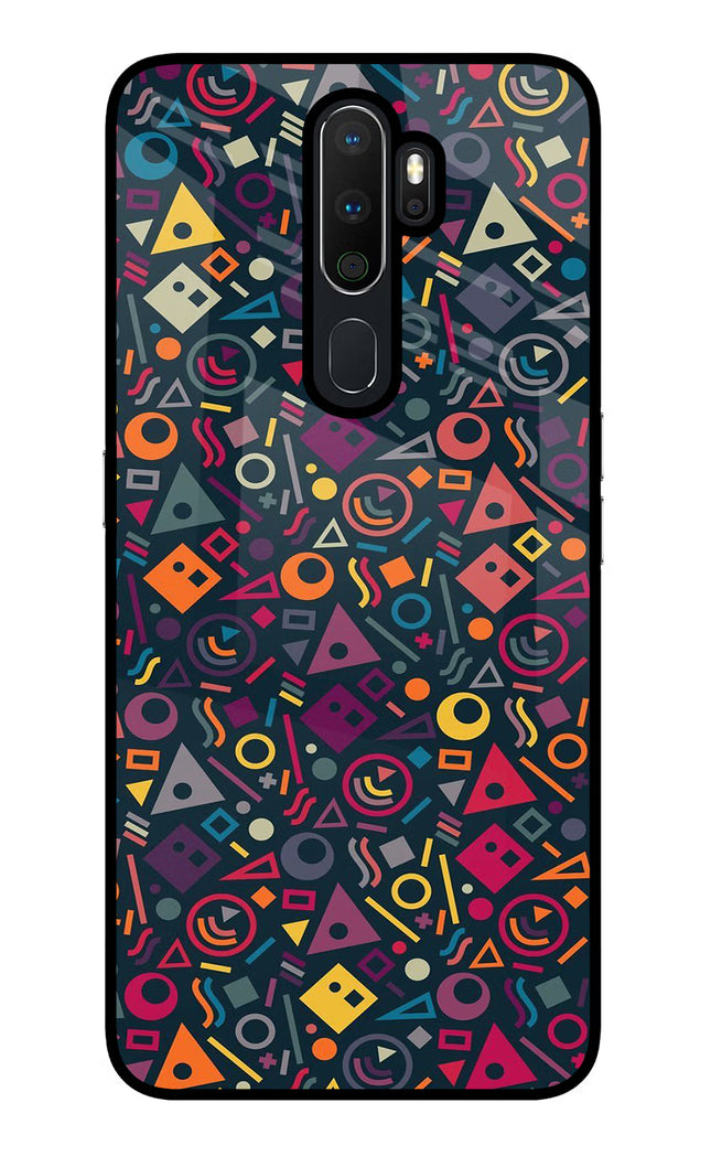 Geometric Abstract Oppo A5 2020/A9 2020 Glass Case Back Cover by Casekaro