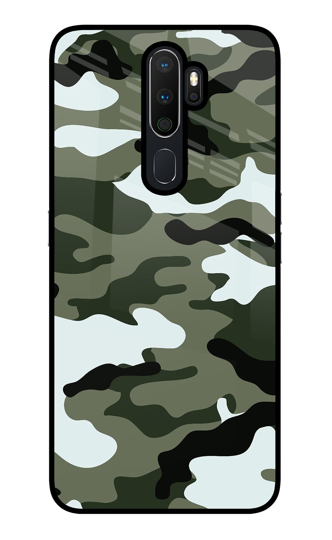 Camouflage Oppo A5 2020/A9 2020 Glass Case