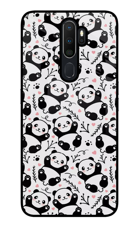 Cute Panda Oppo A5 2020/A9 2020 Glass Case