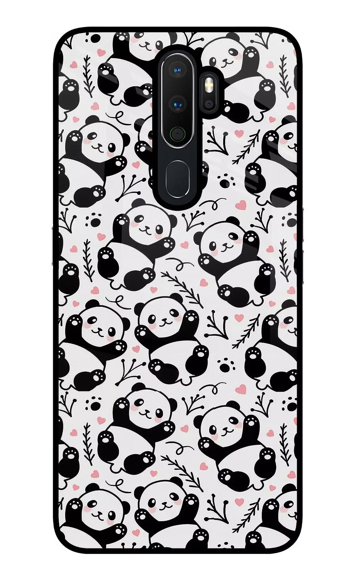 Cute Panda Oppo A5 2020/A9 2020 Glass Case Back Cover by Casekaro