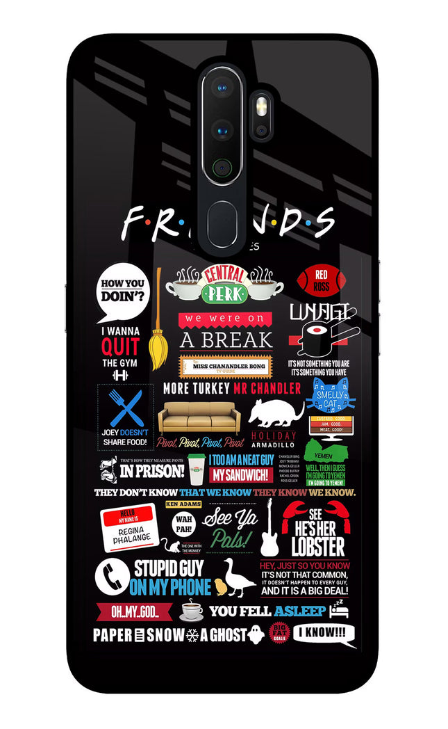 FRIENDS Oppo A5 2020/A9 2020 Glass Case Back Cover by Casekaro