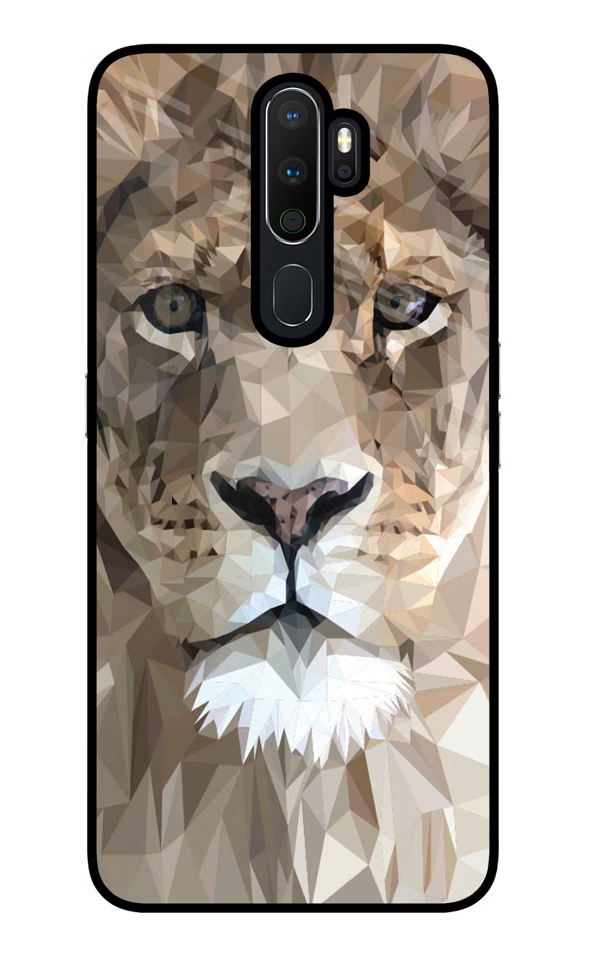 Lion Art Oppo A5 2020/A9 2020 Glass Case Back Cover by Casekaro