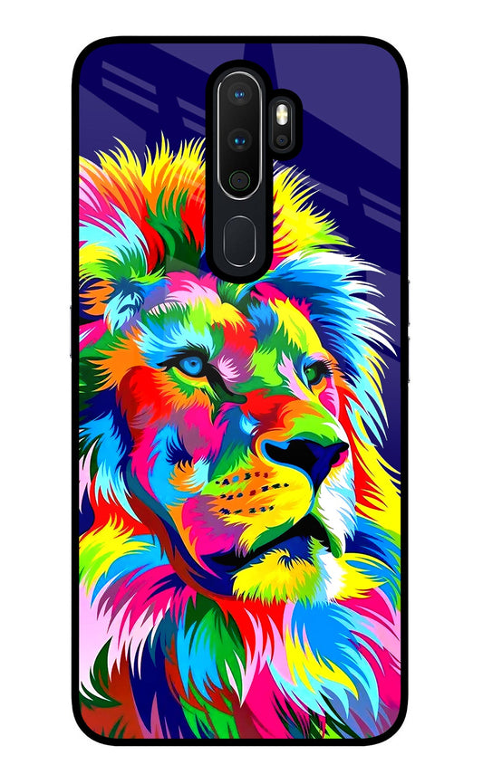 Vector Art Lion Oppo A5 2020/A9 2020 Glass Case