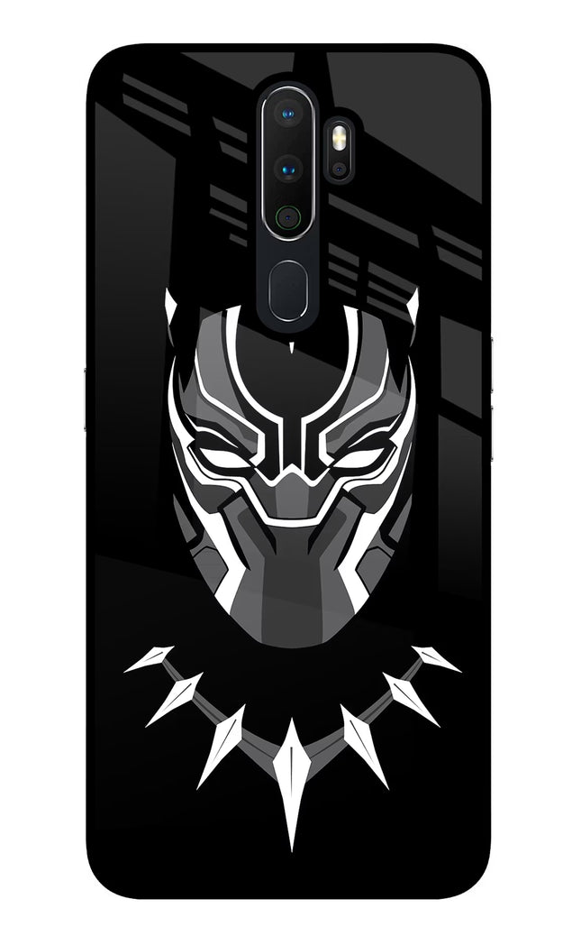 Black Panther Oppo A5 2020/A9 2020 Glass Case Back Cover by Casekaro