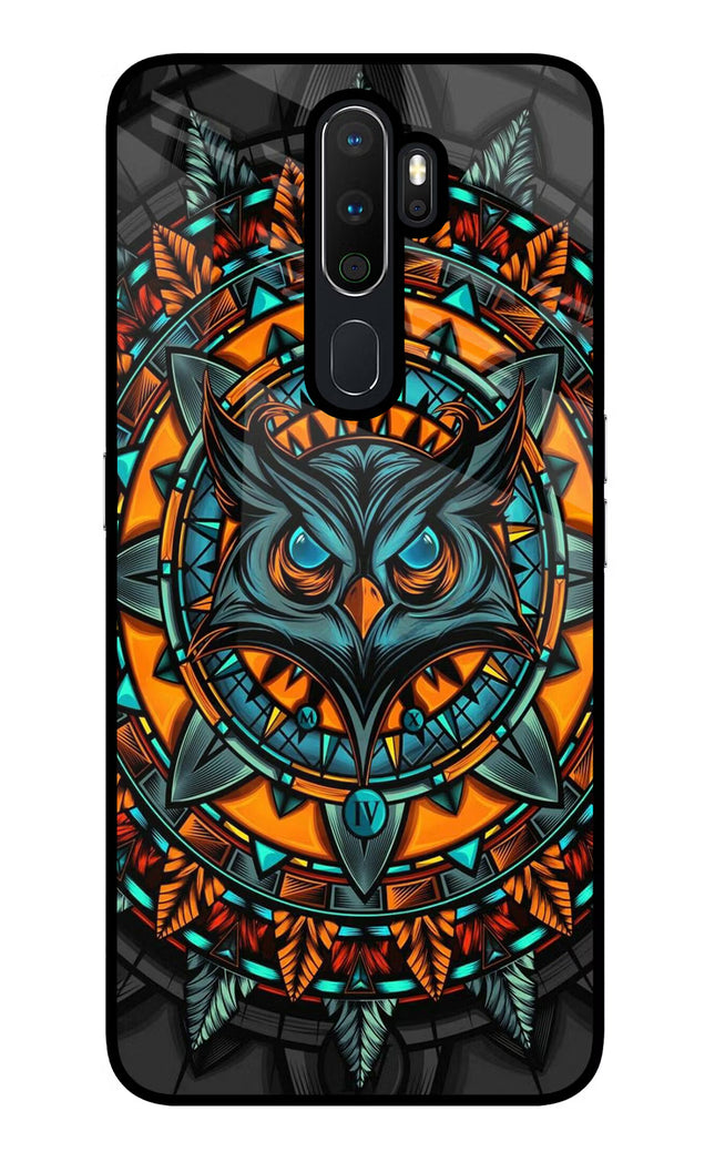 Angry Owl Art Oppo A5 2020/A9 2020 Glass Case Back Cover by Casekaro