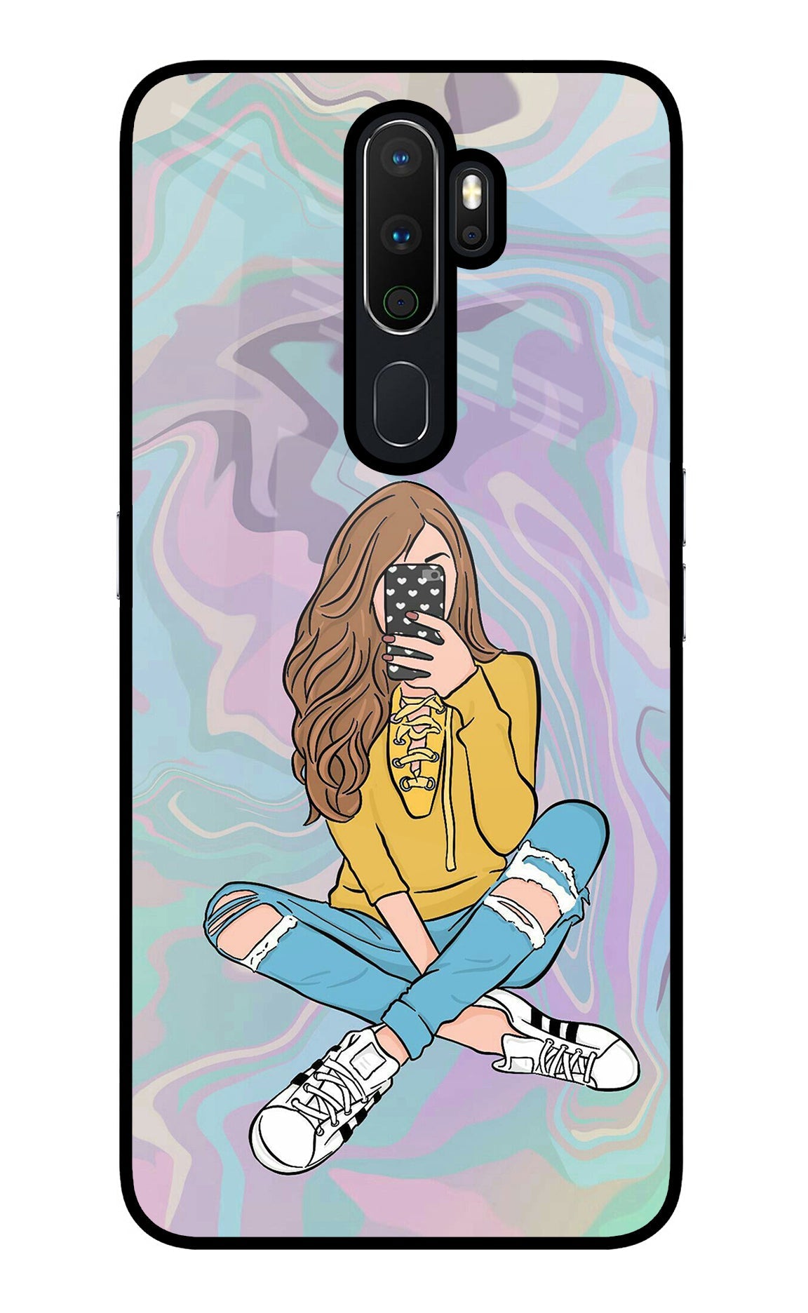 Selfie Girl Oppo A5 2020/A9 2020 Back Cover